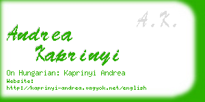 andrea kaprinyi business card